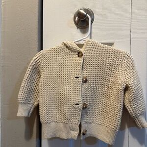 Cozy Cream Knit Kids Jacket Sweater 6-9 months old navy